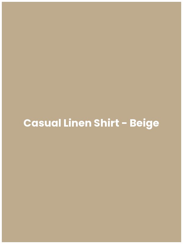 Casual Linen Shirt - Beige
