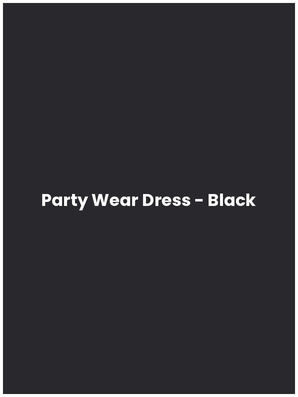 Party Wear Dress - Black