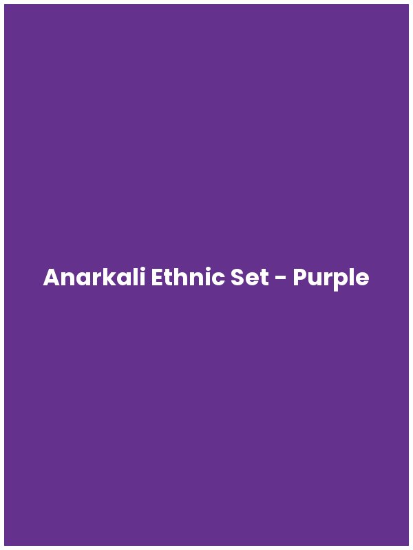 Anarkali Ethnic Set - Purple