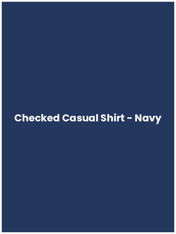 Checked Casual Shirt - Navy
